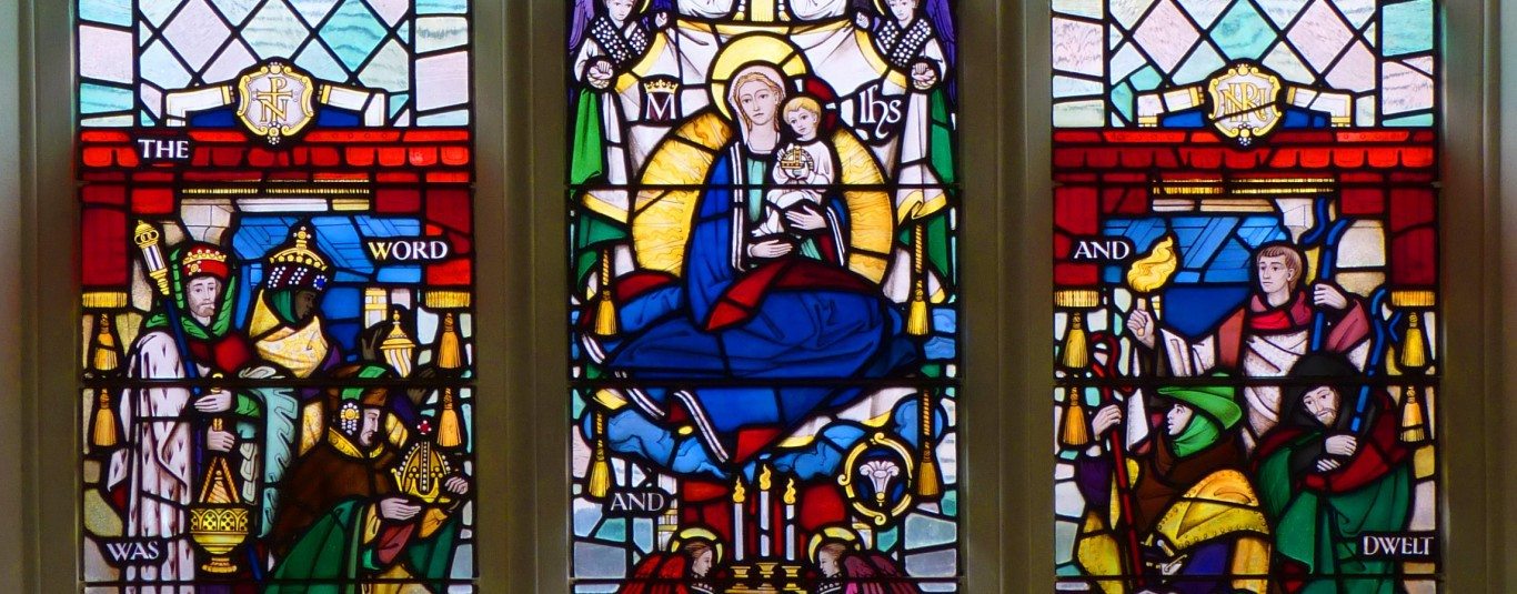 The Nativity stained glass window