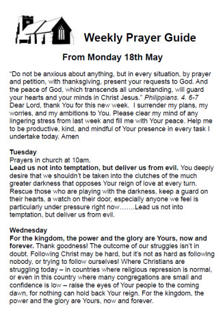 Cover of Weekly Prayer Guide for 18th May
